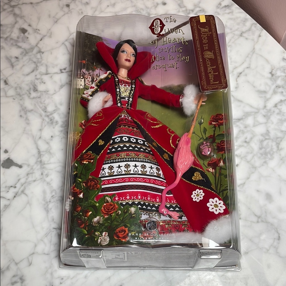 2007 Barbie Queen of Hearts Doll in Red and Black